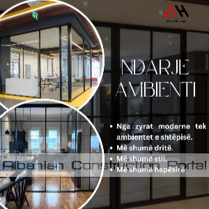 Ndarje ambientesh me xhama Ndarje ambientesh me xhama